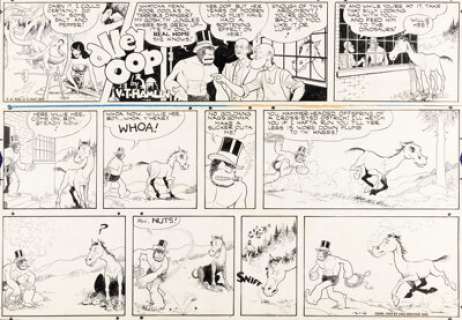 V. T. Hamlin - Alley Oop Sunday Comic Strip Original Art dated 12-16-45 (NEA, 1945). ...