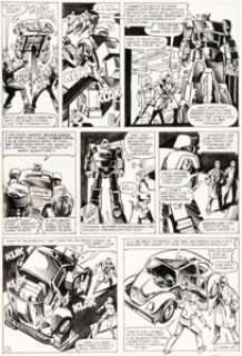 Frank Springer and Kim DeMulder - The Transformers #2 Story Page 10 Bumblebee Original Art (Marvel, 1984)....