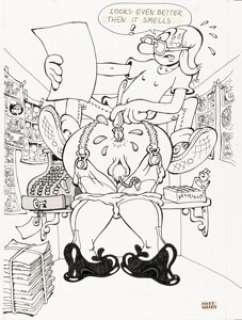 Evert Geradts - Bizarre Sex #4 Back Cover Original Art and Color Production Materials Group of 4 (Kitchen Sink Press, 1975). (Total: 4 Original Art)