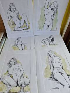 Jean Bernard Auboin | Erotique - Osés - Dessin original érotique réalisé à l’encre de Chine et lavis - Cartonné - (2005/2005) | Catawiki