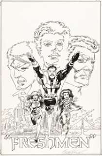 Brent Anderson - Strikeforce: Morituri #8 Cover Original Art (Marvel, 1987).