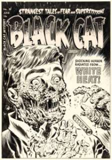 Lee Elias Black Cat Comics #50 Cover Original Art (Harvey, 1954). | Heritage