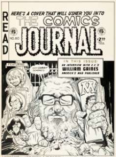 William Stout The Comics Journal #81 Cover EC Comics Tribute Original Art (Fantagraphics, 1983).