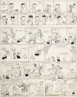 Jimmy Swinnerton Mr. Jack and Little Jimmy Sunday Comic Strip Original Art dated 8-8-26 (Hearst Syndicate, 1926).