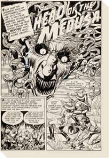 Rudy Palais Tomb of Terror #5 Complete 6-Page Story "Head of the Medusa" Original Art (Harvey, 1952). (Total: 6 Original Art)