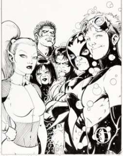 Darick Robertson New Warriors #2 Variant Cover Original Art (Marvel, 1999).