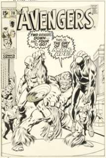 John Buscema and Tom Palmer The Avengers #78 Cover Man-Ape Original Art (Marvel, 1970).