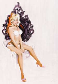 Jim Silke - Woman in Lingerie Painting Original Art (2008).