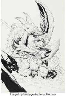 Frank Cho Ms. Marvel #2 Cover Original Art (Marvel, 2006).