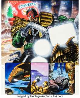 Carlos Ezquerra 2000 AD Prog #867 Judge Dredd Story Page 2 Original Art (Fleetway, 1993).