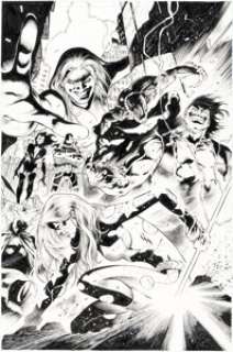 Eddy Barrows Justice League of America #10 Cover Original Art (DC, 2014).