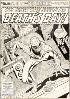 Ross Andru and Mike Esposito Giant-Size Spider-Man #4 Splash Page 1 Original Art (Marvel, 1975). | Heritage