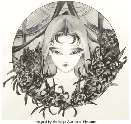 Peach Momoko - Sachiko Illustration Original Art (undated). | Heritage