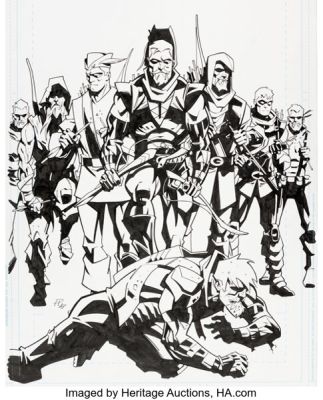 Phil Hester and Ande Parks Green Arrow #5 Cover Original Art (DC, 2023). (Total: 3 Original Art)
