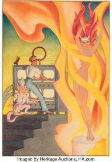 Hannes Bok Other Worlds Science Stories Cover Original Art (Palmer Publications, 1953/56). (Total: 3 Items) | Heritage