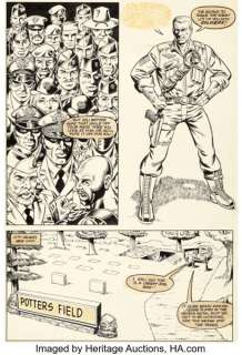 Mike Vosburg and Jon D‘Agostino G.I. Joe, a Real American Hero #22 Duke and Roadblock First Appearance Issue Story Page 21 Original Art (Marvel, 1984).
