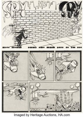 Antonio Prohías MAD #95 "Spy vs. Spy" Complete 1-Page Story Original Art (EC, 1965). (Total: 2 Original Art)