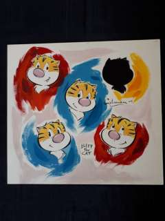 Stéphan Colman | Colman, Stéphan - Dessin original Billy the cat - 5 têtes de Billy - (2009) | Catawiki