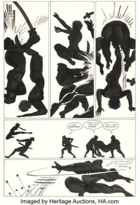 Frank Miller and Klaus Janson Daredevil #187 Black Widow Story Page 6 Original Art (Marvel, 1982). | Heritage