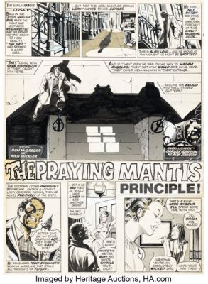 Rich Buckler, Carlos Garzon, and Klaus Janson Vampire Tales #2 "The Praying Mantis Principle!" Complete 11-Page Story Original Art (Marvel, 1973). (Total: 11 Original Art) | Heritage