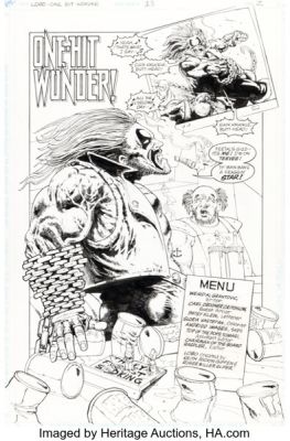 Carl Critchlow Lobo #13 Splash Page 2 Original Art (DC, 1995).