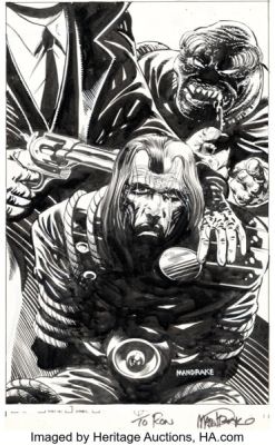 Tom Mandrake Grimjack #35 Cover Original Art (First, 1987).