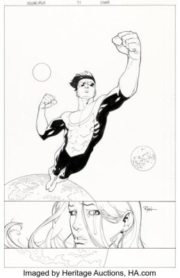 Ryan Ottley Invincible #71 Cover Original Art (Image, 2010). | Heritage