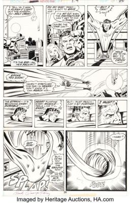 George Pérez and Joe Sinnott Fantastic Four #164 Story Page 15 Original Art (Marvel, 1975). | Heritage
