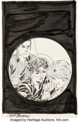 John Byrne Next Men #10 Back Cover Original Art (Dark Horse Comics, 1992).