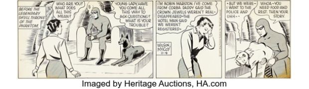 Wilson McCoy The Phantom Daily Comic Strip Original Art dated 11-4-57 (King Features Syndicate, 1957). | Heritage