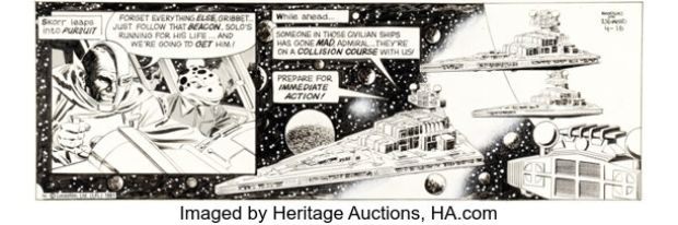 Al Williamson Star Wars Daily Comic Strip Original Art dated 4-16-81 (LA Times Syndicate, 1981). | Heritage