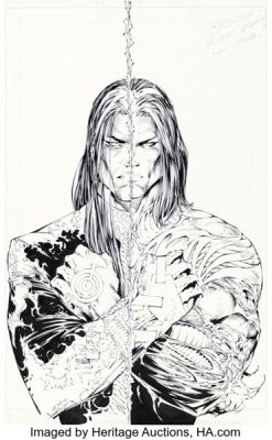 Marc Silvestri and Matt Banning (as Batt) The Darkness #9 Cover Original Art (Image/Top Cow, 1997). | Heritage