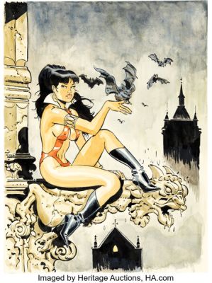 Félix Meynet Vampirella #12 (Legacy #687) Incentive Variant Cover Original Art (Dynamite, 2026). | Heritage