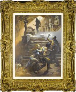 Frank Frazetta - "In Pharaoh’s Tomb" (Battlestar Galactica) Painting Original Art (1978). Double your - | Heritage