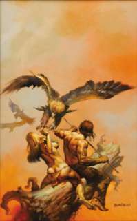 Boris Vallejo - "The Lavalite World" Paperback Book Cover Painting Original Art (Ace Books, 1977). An - | Heritage