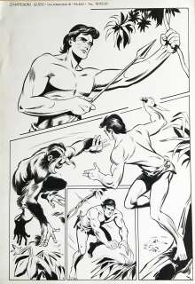 Guido Zamperoni - Original illustration for Tarzan. Cm. 25,5x36. Ink. Mint