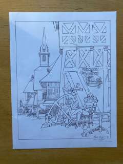 Franka - Originele tekening voor zeefdruk Cafe les Ancres - (2023) | Catawiki