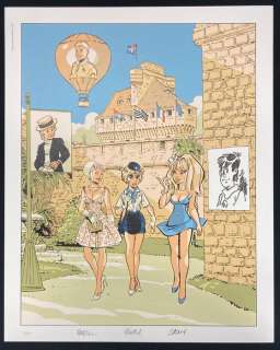 Olivier Rameau, Natacha, Double M - Sérigraphie Dédicacée – Dany, Walthéry, Meynet - 15 ex N°/Signée - (2022) | Catawiki