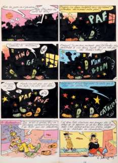 Schlingo Charlie | Â«Molesse végétativeÂ». Planche en couleurs, gouache et | Tessier Sarrou