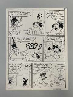 Lot 31 - 1 planche NB de NICOLAOU pour les héros PLACID et MUZO , parue dans…