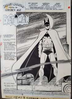 Marshall Rogers & Terry Austin Secret Origins Vol 2 #6 Title Page Original Art (DC Comics, 1986). BATMAN full splash page | AB Comic Art
