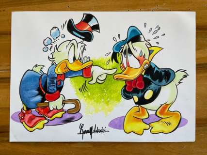 Lara Molinari - 1 Colour pencil drawing - Disney - "Zio Paperone e Paperino" - 2017 | Catawiki