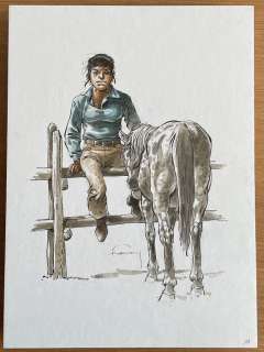 Hermann - 1 Original colour drawing - Comanche - Comanche au 666 - 2015 | Catawiki