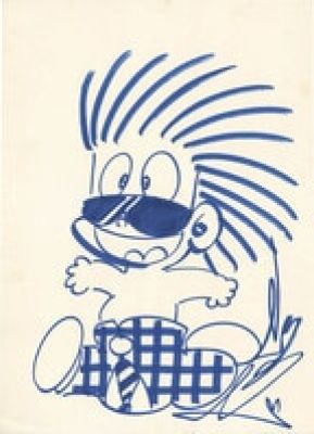 George Akiyama hand written illustration "Grimmushi-kun" | Mandarake (Big Web)