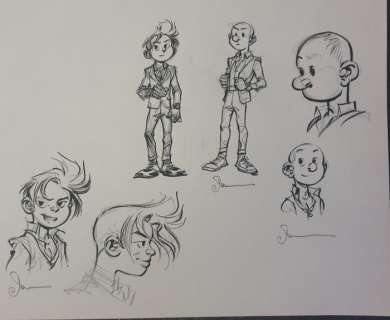 Verlinden, Dan - 1 Original preliminary drawing - Spirou et Fantasio | Catawiki