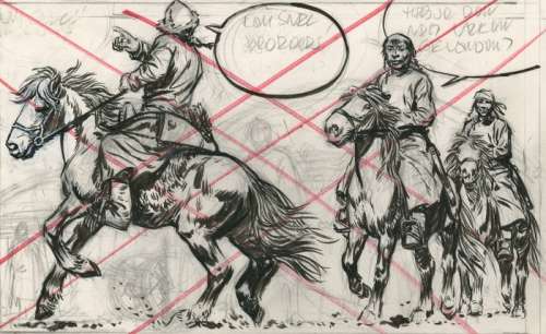 Kresse, Hans G. - 1 Original drawing - Dzjengis Khan - 1992 | Catawiki