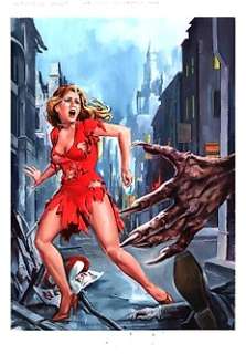 Mario Caria - 1 Original cover - Storie Blu #60 - "La bestia immortale" - 1984 | Catawiki