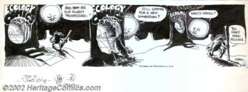 Dan O‘Neill - Original Art Comic Strip Art for Odd Bodkins dated 8/10/70 (Chronicle Publishing, 1970). When he‘s -