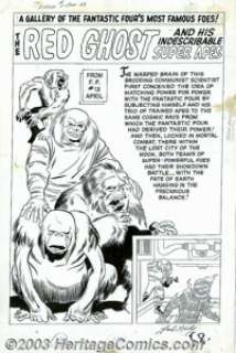 Jack Kirby, Sol Brodsky, and Dick Ayers - Original Splash Page Art for Fantastic Four Annual #1, page 58 (Marvel, -
