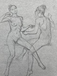 Paul Cuvelier - 1 Pencil drawing - Corentin - Erotisch werk - Paul Cuvelier | Catawiki